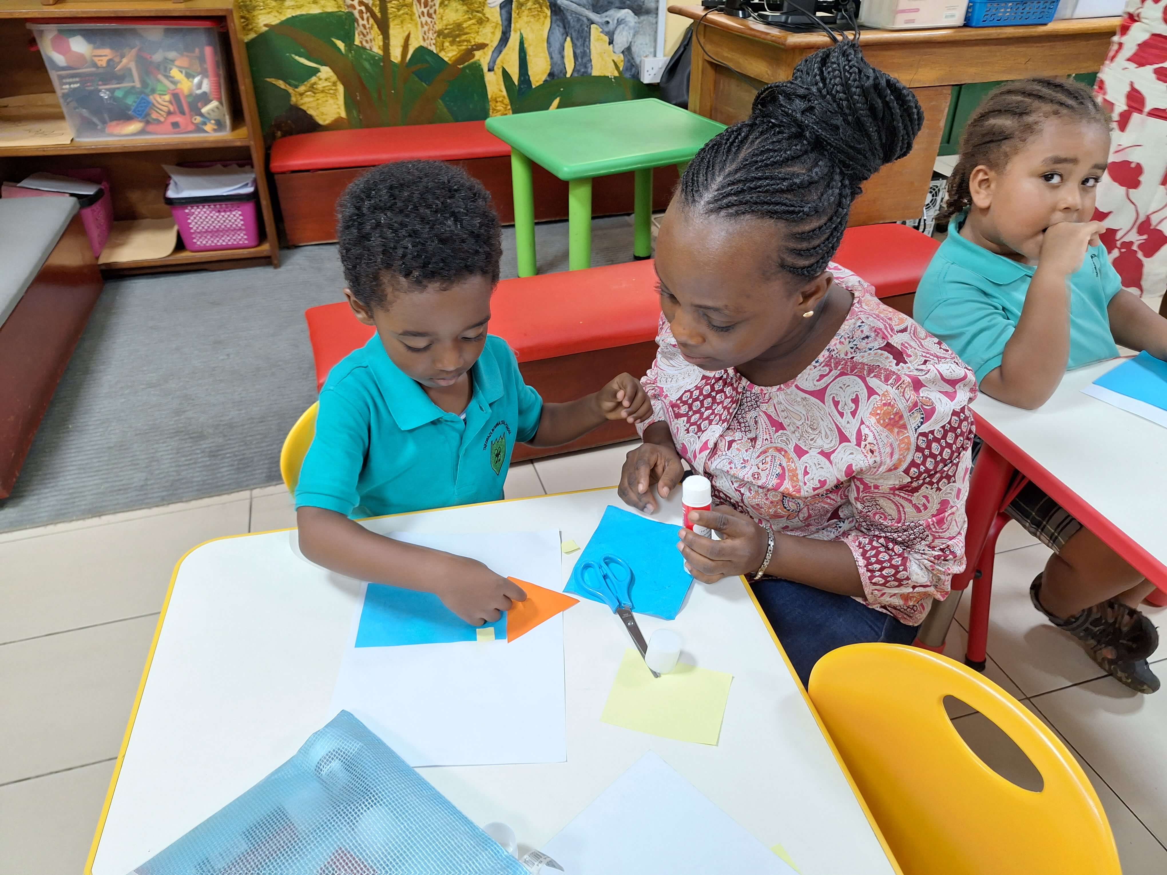 Children learning together in a Takoradi International School classroom